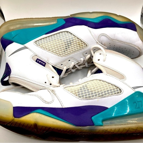 RARE Air Jordan Mars 270 Grape white purple teal leather upper mens size 13 - Picture 6 of 15
